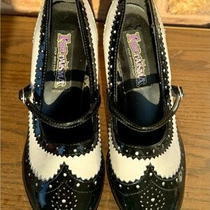 Black and White Mary Jane Shoes